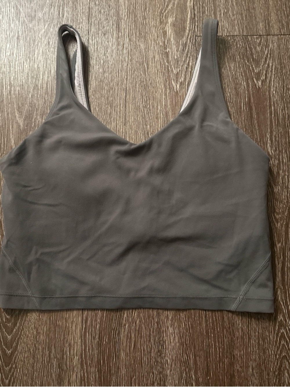 Women's Gray Scoop Neck Tank Top